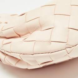Pre Owned Bottega Veneta Light Peach Intrecciato Leather Candy Jodie Bag