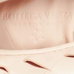 Pre Owned Bottega Veneta Light Peach Intrecciato Leather Candy Jodie Bag