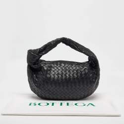 Bottega Veneta Black Intrecciato Leather Small Jodie Hobo