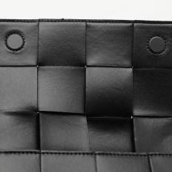 Pre Owned Bottega Veneta Black Intrecciato Leather Cassette Belt Bag