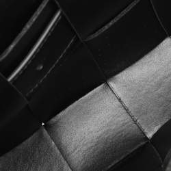 Pre Owned Bottega Veneta Black Intrecciato Leather Cassette Belt Bag