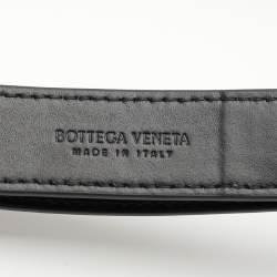 Pre Owned Bottega Veneta Black Intrecciato Leather Cassette Belt Bag