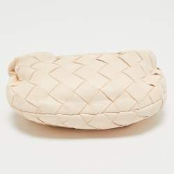 Pre Owned Bottega Veneta Peach Intrecciato Leather Candy Jodie Bag