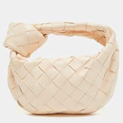 Pre Owned Bottega Veneta Peach Intrecciato Leather Candy Jodie Bag