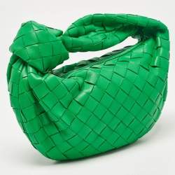 Bottega Veneta Green Intrecciato Leather Mini Jodie Hobo