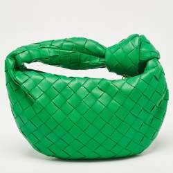 Bottega Veneta Green Intrecciato Leather Mini Jodie Hobo