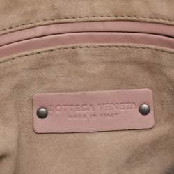 Pre Owned Bottega Veneta Beige Intrecciato Leather Nodini Shoulder Bag