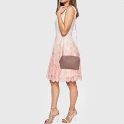 Pre Owned Bottega Veneta Beige Intrecciato Leather Nodini Shoulder Bag