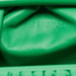 Bottega Veneta Green Leather Mini The Pouch Bag