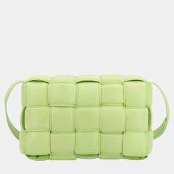 Bottega Veneta Green Leather Padded Cassette Shoulder Bag