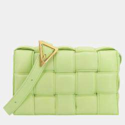 Bottega Veneta Green Leather Padded Cassette Shoulder Bag