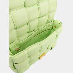 Bottega Veneta Green Leather Padded Cassette Shoulder Bag