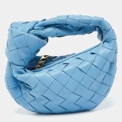 Bottega Veneta Blue Intrecciato Leather Candy Jodie Bag