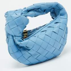 Bottega Veneta Blue Intrecciato Leather Candy Jodie Bag