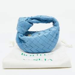 Bottega Veneta Blue Intrecciato Leather Candy Jodie Bag