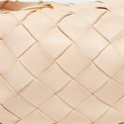 Bottega Veneta Light Beige Intrecciato Leather Candy Jodie Bag