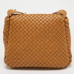 Bottega Veneta Brown Padded Intrecciato Leather Small Cobble Shoulder Bag