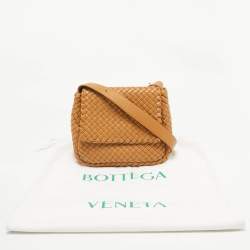 Bottega Veneta Brown Padded Intrecciato Leather Small Cobble Shoulder Bag