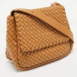 Bottega Veneta Brown Padded Intrecciato Leather Small Cobble Shoulder Bag