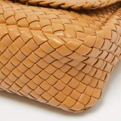 Bottega Veneta Brown Padded Intrecciato Leather Small Cobble Shoulder Bag