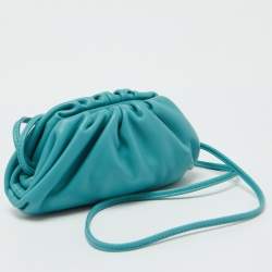 Bottega Veneta Light Blue Leather Extra Mini The Pouch