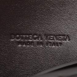 Pre Owned Bottega Veneta Brown Intrecciato Leather Medium Andiamo Clutch