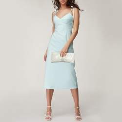 مملوكة مسبقًا Bottega Veneta Off-White Padded Leather Bifold Clutch