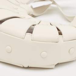 Bottega Veneta Off White Leather Small Shell Bag