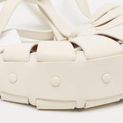Bottega Veneta Off White Leather Small Shell Bag