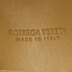 Pre Owned Bottega Veneta Porridge Cream Leather Mini Cassette Bucket Bag
