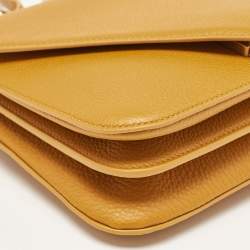 Pre Owned Bottega Veneta Orange Leather Mount Envelope Bag