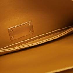 Pre Owned Bottega Veneta Orange Leather Mount Envelope Bag