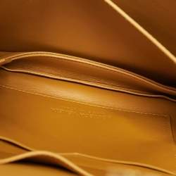 Pre Owned Bottega Veneta Orange Leather Mount Envelope Bag