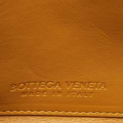 Pre Owned Bottega Veneta Orange Leather Mount Envelope Bag