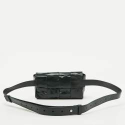 Bottega Veneta Dark Green Leather Cassette Belt Bag