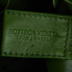 Pre Owned Bottega Veneta Green Leather Mini Cassette Camera Bag