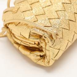 Pre Owned حقيبة بوتيغا فينيتا ميني ذا باوتش جلد بورديغ