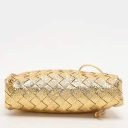 Pre Owned حقيبة بوتيغا فينيتا ميني ذا باوتش جلد بورديغ