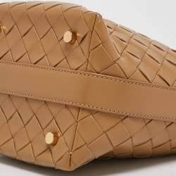مملوكة مسبقًا Bottega Veneta Tan Intrecciato Leather Candy Wallace Bag