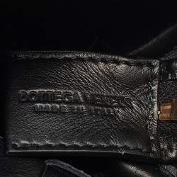 Pre Owned Bottega Veneta Black Intrecciato Leather Micro Loop Crossbody Bag