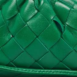 Bottega Veneta Green Intrecciato Leather Extra Mini The Pouch