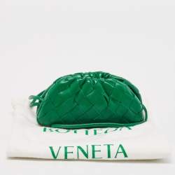 Bottega Veneta Green Intrecciato Leather Extra Mini The Pouch