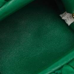 Bottega Veneta Green Intrecciato Leather Extra Mini The Pouch