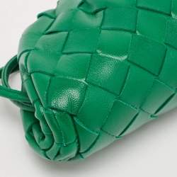 Bottega Veneta Green Intrecciato Leather Extra Mini The Pouch