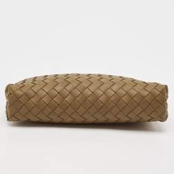 Bottega Veneta Brown Intrecciato Leather Oversized Zip Pouch