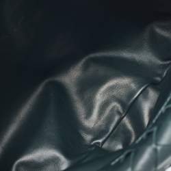 Pre Owned Bottega Veneta Dark Green Intrecciato Leather Small Jodie Hobo