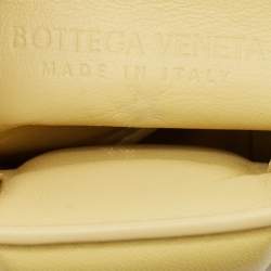 Pre Owned حقيبة كتف بوتيغا فينيتا كاسيت جلد مبطن أصفر بسلسلة