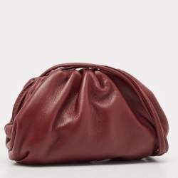 Bottega Veneta Burgundy Leather Extra Mini The Pouch