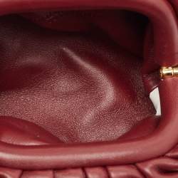 Bottega Veneta Burgundy Leather Extra Mini The Pouch