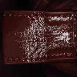Pre Owned Bottega Veneta Burgundy Patent Leather Mini Loop Camera Crossbody Bag